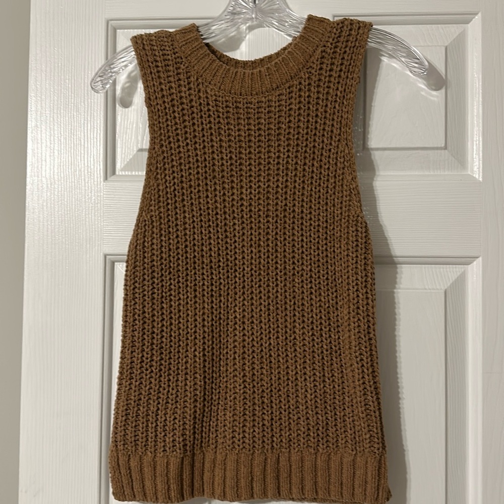 Abercrombie & Fitch Brown Knit Tank Top